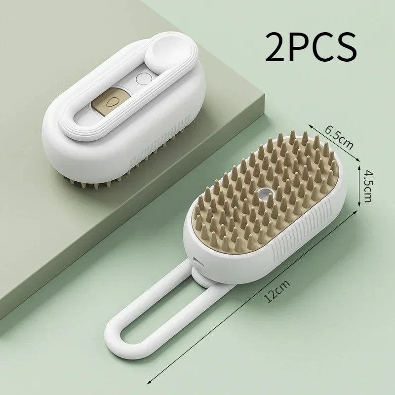 Steam Pet Grooming Brush — 3-in-1 Deshedding, Massage & Steam Comb