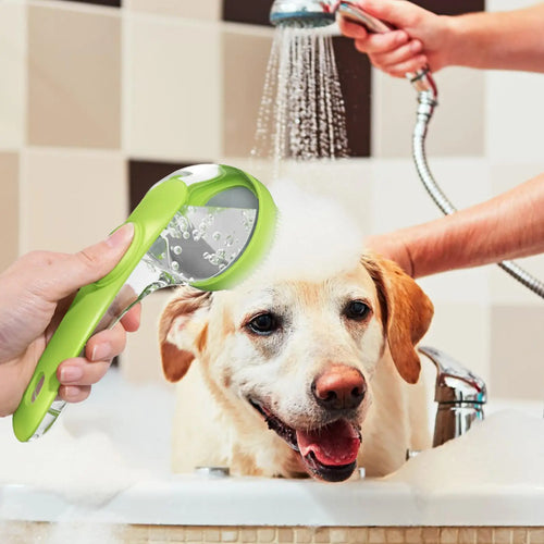 Silicone Pet Bath Brush with Shampoo Dispenser