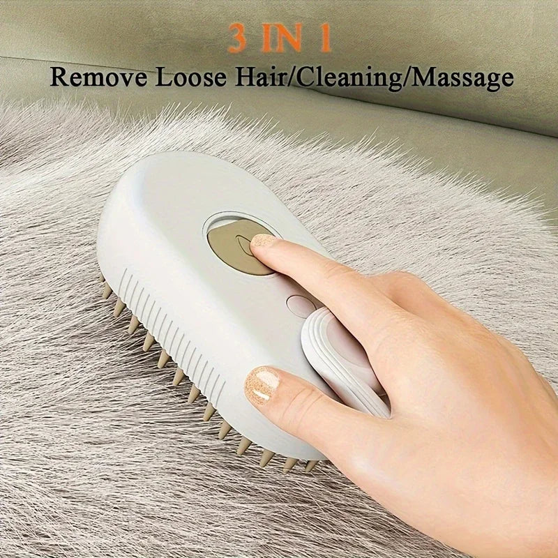 Steam Pet Grooming Brush — 3-in-1 Deshedding, Massage & Steam Comb