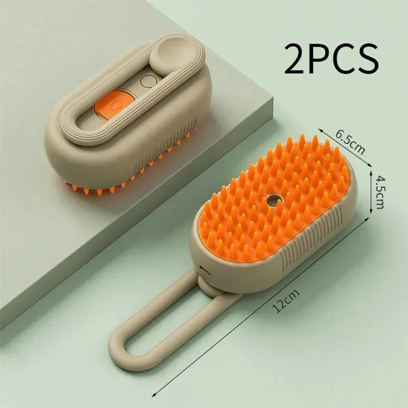 Steam Pet Grooming Brush — 3-in-1 Deshedding, Massage & Steam Comb